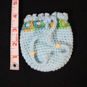 🌈 NEW Crochet Medicine Coin Crystal Holder Boho HANDCRAFTED